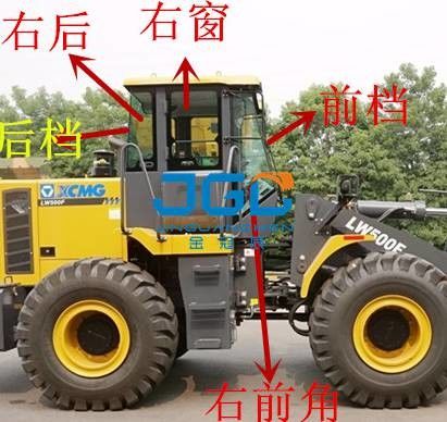 LW500F Bộ nạp bánh trước Khối phía sau Cửa trái và phải và cửa sổ Kính chắn gió góc trên và dưới