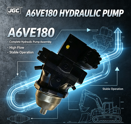 A6VE180 Bộ máy bơm thủy lực hoàn chỉnh hoạt động ổn định dòng chảy cao