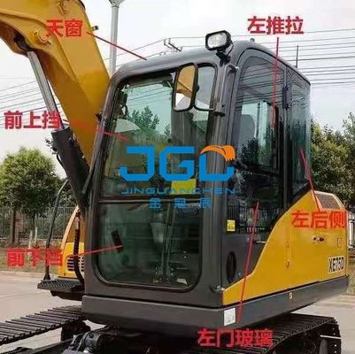 XE75DA 85C 80 Máy đào kính bánh răng phía trước Máy xúc phía trước Kính giảm chấn phía sau Kính cong phía sau