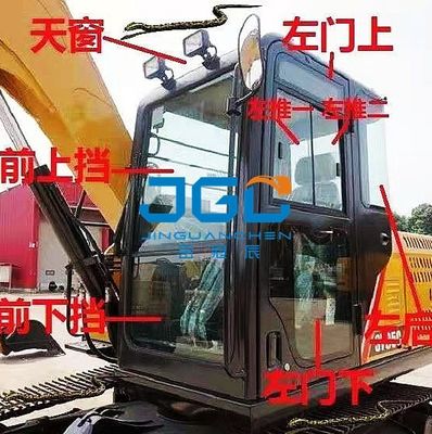 Máy đào SY75C SY65C Bánh trước Bánh trước Bánh dưới Cửa trời Cửa dưới Vách ngăn phía sau Kính cường lực bên trái