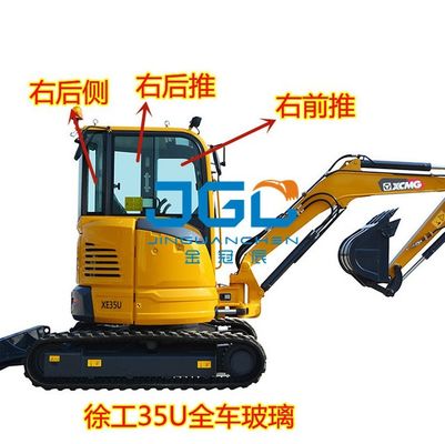 Máy đào XE35U Kính trước Bánh trước Cửa dưới Kính sau Bánh phải Kéo giếng trời
