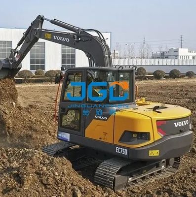 Máy xúc EC75D Kính phía trước Cửa trên và dưới bên trái Đẩy kính chắn gió phía sau Bên phải Cửa trời lớn