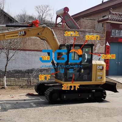 307 309 Đẩy và kéo kính cửa sổ cánh cửa bên trái trước và sau kính chắn gió của máy xúc
