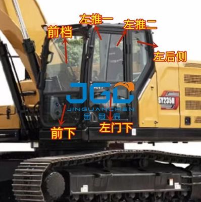 Kính máy xúc 200C 205C 125C 245H 235H 155H 135C Kính cường lực
