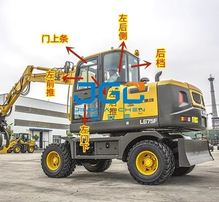 Máy đào 95F 75F Cửa sổ trượt phía trước Cửa sổ trượt phía sau Cửa giảm chấn phía dưới Cánh tay phải Kính cường lực giếng trời