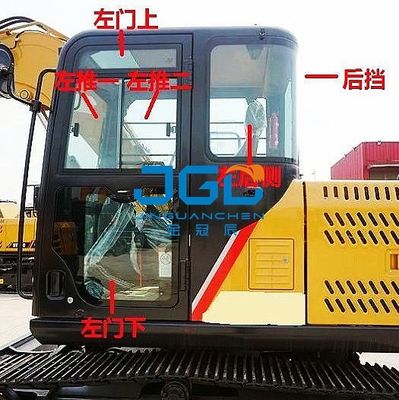 Máy đào 75C 95C 75Pro Kính chắn gió phía trước Cửa sổ trượt Cửa sổ phía sau Uốn phía sau Skylight Top Glass