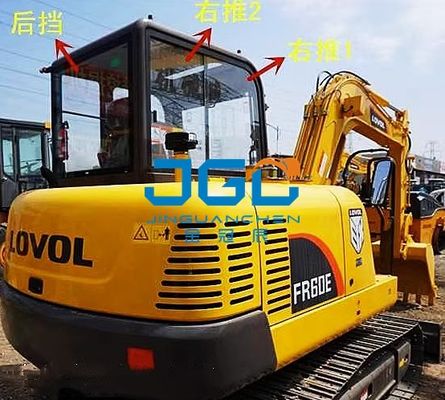 Kính chắn gió phía trước máy xúc 60D 60E2-H Cửa trái Cửa trên và dưới Bánh sau