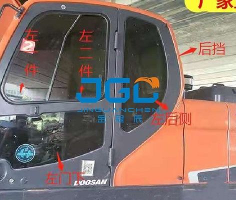 DX225-9C 75 260 Cánh tay phải của máy xúc Cửa sổ trượt bánh răng bằng kính phía trước được cường lực