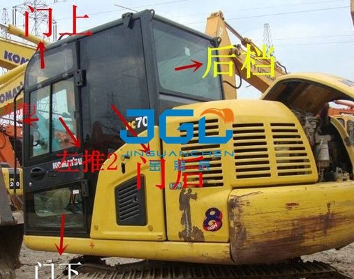 PC60-8 70-8 Cửa và cửa sổ máy đào trái và phải Mặt trước và mặt sau kính chắn gió