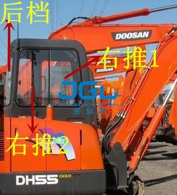 DH55GOLD cửa kính máy đào và cửa sổ trên và dưới trái và phải trước và sau kính chắn gió