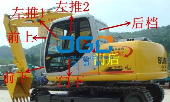 SH200 120Z3 máy đào phía trước và phía sau kính chắn gió cánh cửa và cửa sổ trái và phải