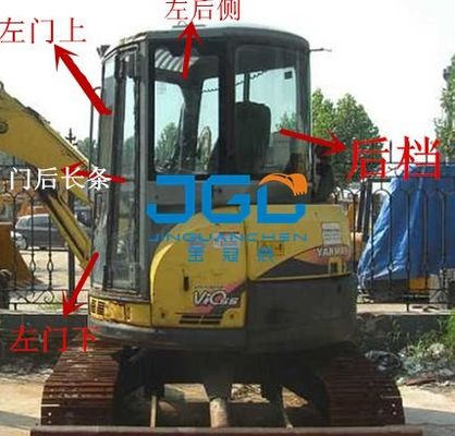 YM55 máy đào phía trước và phía sau kính chắn gió, cánh cửa và cửa sổ trái và phải