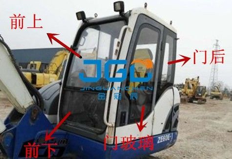 ZE60E-1 80E-1 Máy đào phía trước, phía sau, cánh cửa trái và phải, kính chắn gió trên và dưới