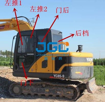 YC85-9 150 360 230 135-9 Máy đào Mặt trước và mặt sau kính chắn gió, cánh cửa và cửa sổ trái và phải