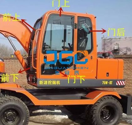 XY75W-8 65W-8 máy đào cửa kính và cửa sổ trái và phải phía trước và phía sau kính chắn gió