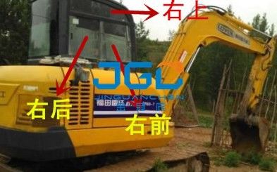 60V8 máy đào phía trước và phía sau kính chắn gió, cánh cửa trái và phải và cửa sổ