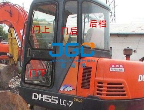 Máy đào kính DH55-LC-7 Mặt trước và mặt sau kính chắn gió, cánh cửa và cửa sổ trái và phải