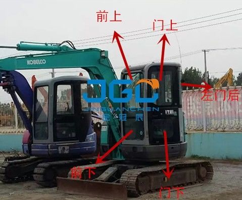 SK35SR 40SR-3 55SR 45SR Bộ phận sửa chữa kính chắn gió phía trước và phía sau của máy đào