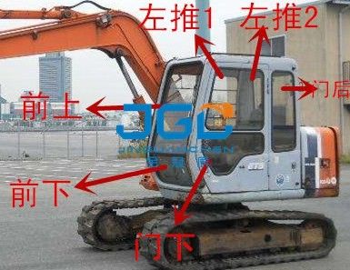 EX60-2 120 300 200-3 Excavator Full Car Glass Mặt trước và phía sau cửa trái và cửa phải kính chắn gió