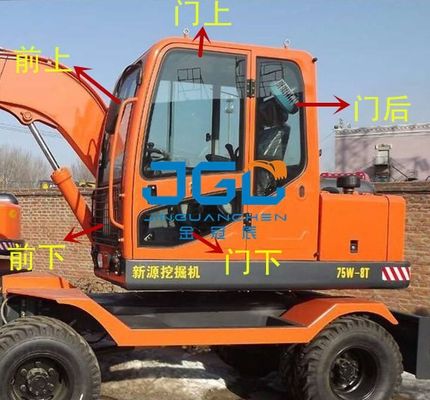 Cửa kính máy xúc XY75W-9T 85W-8T và cửa sổ Kính chắn gió giếng trời phía trước và phía sau bên trái và bên phải