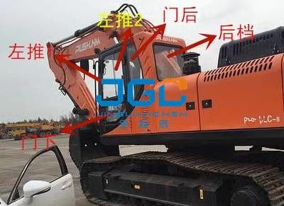 PZ220 165 250 330-8 Cửa kính máy xúc và cửa sổ bên trái và bên phải Kính chắn gió phía trước và phía sau trên và dưới