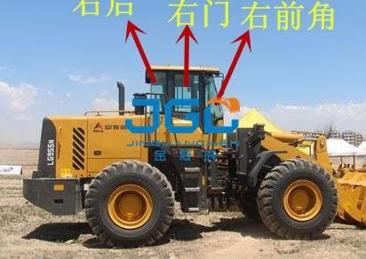 LG955N ZL50F Máy xúc lật Dừng phía trước Dừng phía sau Cửa sổ bên trái và bên phải Kính chắn gió góc bên