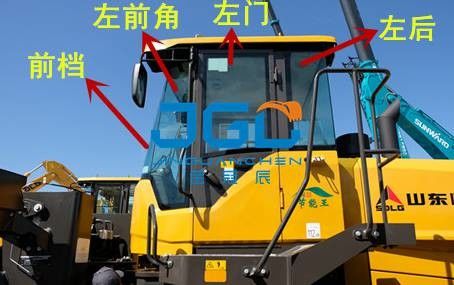 L955FC Loader Mặt trước và mặt sau kính chắn gió của cánh cửa và cửa sổ trái và phải