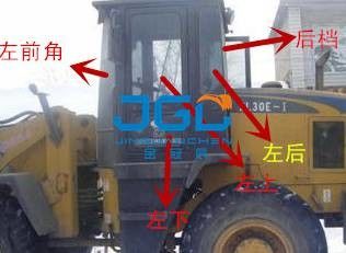 Phụ kiện cơ khí kính chắn gió phía trước và phía sau của máy xúc lật ZL30E-1-2