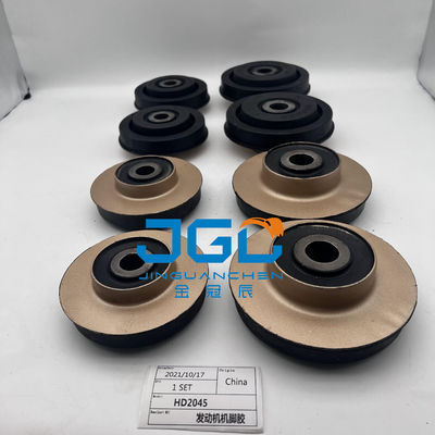 Các bộ phận hệ thống động cơ gắn đệm cao su chân đấm cho bộ phận máy đào HD2045