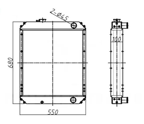 PC60-7C Máy tản nhiệt máy đào nhôm cho PC60-7 PC60-7R-4D102 PC70-7 PC60-7E 201-03-72114
