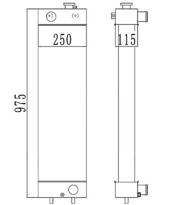 Máy sưởi nhôm cho máy đào PC128 PC138US-2 22B-03-12110