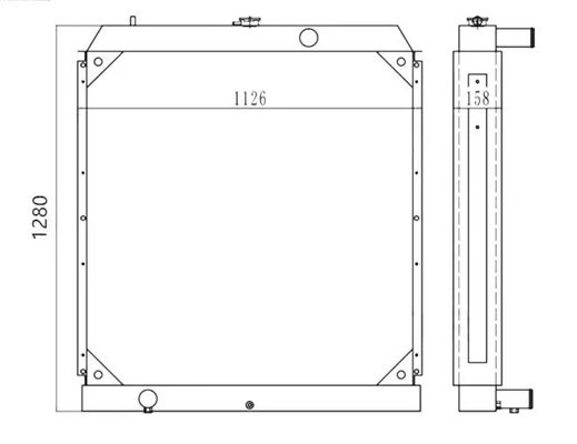 DH500-7D Máy tản nhiệt máy đào 202-00077E 13F51000 202-00077C với nhôm
