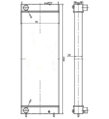 Thùng nước SH350-5 Radiator cho máy đào chất lượng nhà máy