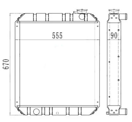EC55 EC55-7 EC55B Máy tản nhiệt 14522957 14630555 14523887 14503550 14523888 14521810