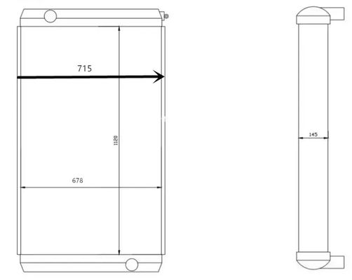 Máy sưởi nhôm cho máy đào L180F L50E L220E 11110637 11110685