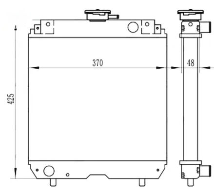 Thùng nước nhôm KX15 Radiator cho máy đào chất lượng cao