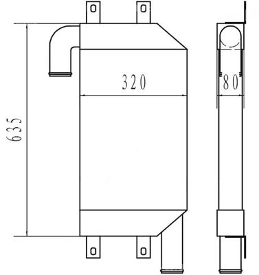 210-8124 E320CX E320C Intercooler Load Air Cooler cho máy đào