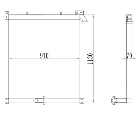 PC400-6 PC400LC-6 PC450-6 PC450LC-6 Máy làm mát dầu 208-03-61120 208-03-61410 208-03-51120 208-03-51121 Cho máy đào