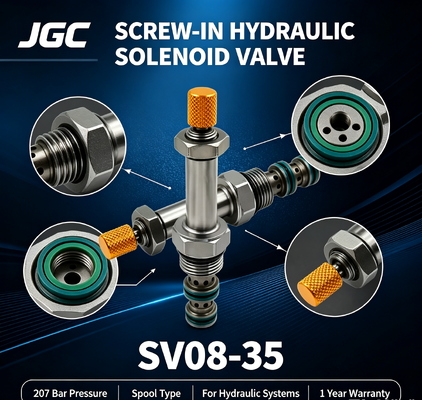 SV08-35 Máy phun điện dây cuộn vít trong thủy lực 207 bar áp suất 1 năm bảo hành cho hệ thống thủy lực