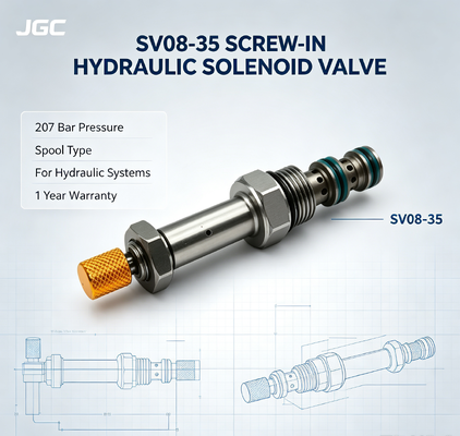 SV08-35 Máy phun điện dây cuộn vít trong thủy lực 207 bar áp suất 1 năm bảo hành cho hệ thống thủy lực
