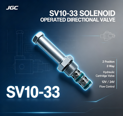 SV10-33 Van điều khiển điện từ 2 vị trí 3 chiều Van điện từ thủy lực 12V 24V