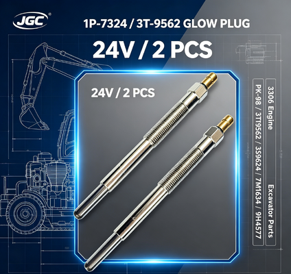 1P-7324 3T-9562 24V Glow Plug 2 PCS 3306 Động cơ SONOCMP Diesel Glow Plug cho PK-98 3T9562 3S9624 7M1634 9H4577 Bộ phận máy đào