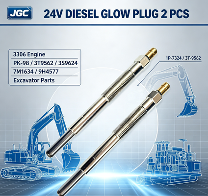 1P-7324 3T-9562 24V Glow Plug 2 PCS 3306 Động cơ SONOCMP Diesel Glow Plug cho PK-98 3T9562 3S9624 7M1634 9H4577 Bộ phận máy đào
