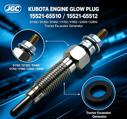 Bugi sấy D1102 D1302 D1402 V1702 V1902 S2600 S2800 15521-65510 15521-65512 cho phụ tùng động cơ máy kéo, máy xúc, máy phát điện Kubota
