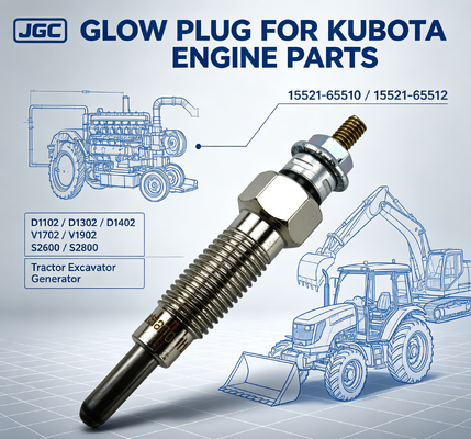 Bugi sấy D1102 D1302 D1402 V1702 V1902 S2600 S2800 15521-65510 15521-65512 cho phụ tùng động cơ máy kéo, máy xúc, máy phát điện Kubota