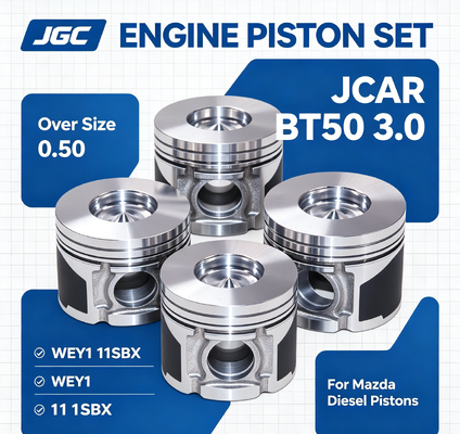 JCAR BT50 3.0 Over Size 0.50 WEY1 11SBX Bộ lắp ráp cho Mazda Diesel Pistons Cylinder Kit Liner Liners Engine Piston Set
