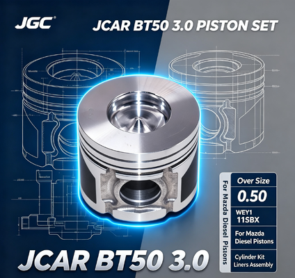 JCAR BT50 3.0 Over Size 0.50 WEY1 11SBX Bộ lắp ráp cho Mazda Diesel Pistons Cylinder Kit Liner Liners Engine Piston Set