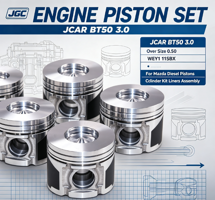 JCAR BT50 3.0 Over Size 0.50 WEY1 11SBX Bộ lắp ráp cho Mazda Diesel Pistons Cylinder Kit Liner Liners Engine Piston Set
