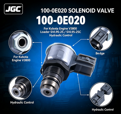 100-0E020 Bộ phận máy đào van điện tử cho động cơ Kubota V3800 Loader SVL95-2S SVL95-2SC