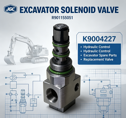R901155051  Phụ tùng máy xúc  Van điện từ máy xúc K9004227 R901155051
